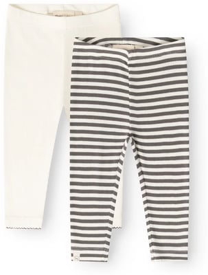 Jia leggings 2-pack – Dark grey stripe