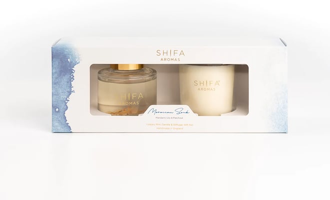Shifa Aromas Morrocan Souk - Lúxus Kerti & Ilmstangir gjafa sett