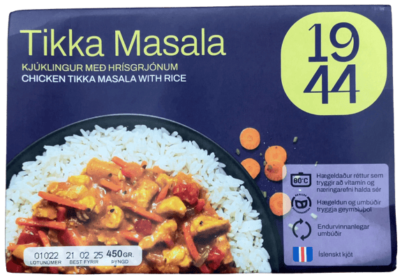 1944 Tikka Masala Kjúklingur með hrísgrjónum 450 g