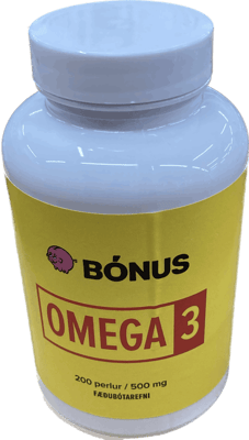 Bónus lýsi omega-3 200 stk