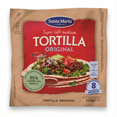 Santa Maria tortillur Original Medium 8 stk. 320 g
