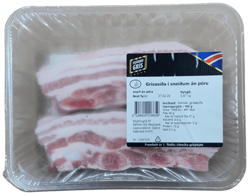 Stjörnugrís Grísasíða í sneiðum án pöru 670 g