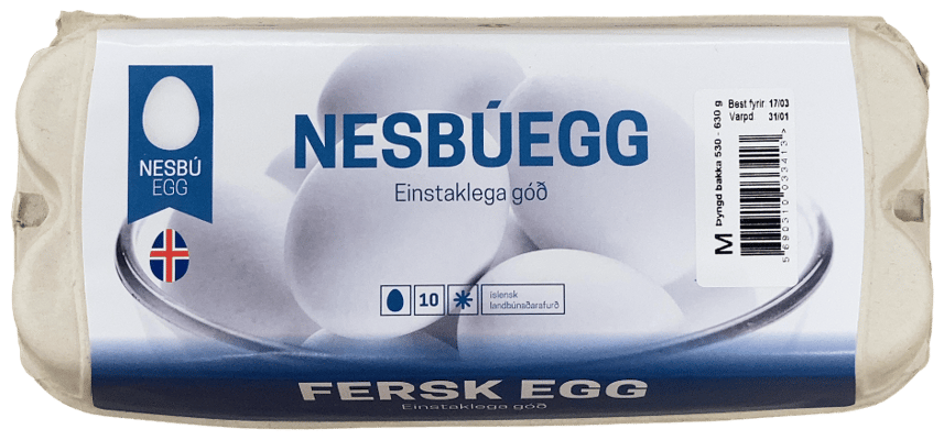Nesbúegg fersk egg M 530-630 g
