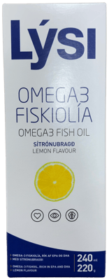 Lýsi Omega-3 Fiskiolía Sítrónubragð 240 ml