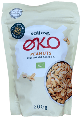 Salling lífrænar jarðhnetur, ristaðar og saltaðar 200 g|Salling Organic Peanuts, Roasted and Salted 200 g
