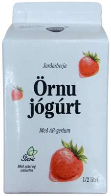 Arna Jarðarberja Jógúrt með AB-gerlum Stevia 500 ml