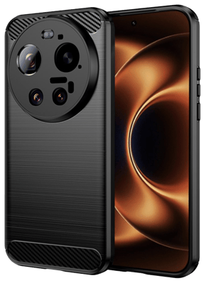 Xiaomi 17 Ultra - Svart carbon Sílíkon hulstur