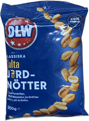 OLW Klassískar saltaðar jarðhnetur 300 g