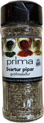 Prima Svartur pipar grófmalaður 40 g