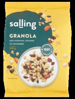 Salling granóla með hunangi, rúsínum og trönuberjum 500 g