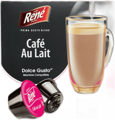 René dolce gusto café au lait hylki 16 stk.