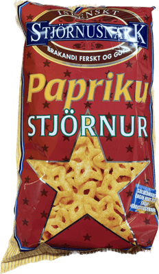 Stjörnusnakk Papriku Stjörnur 90 g