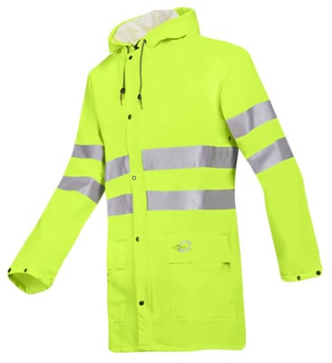 Sioen Unzen regnjakki HiViz gulur