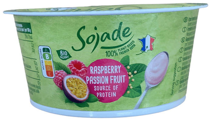 Sojade lífrænt soja með hindberjum og ástaraldin 150 g