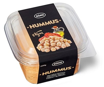 Sómi Hummus Sólþurrkaðir tómatar hvítlaukur og ólífuolía 200 g