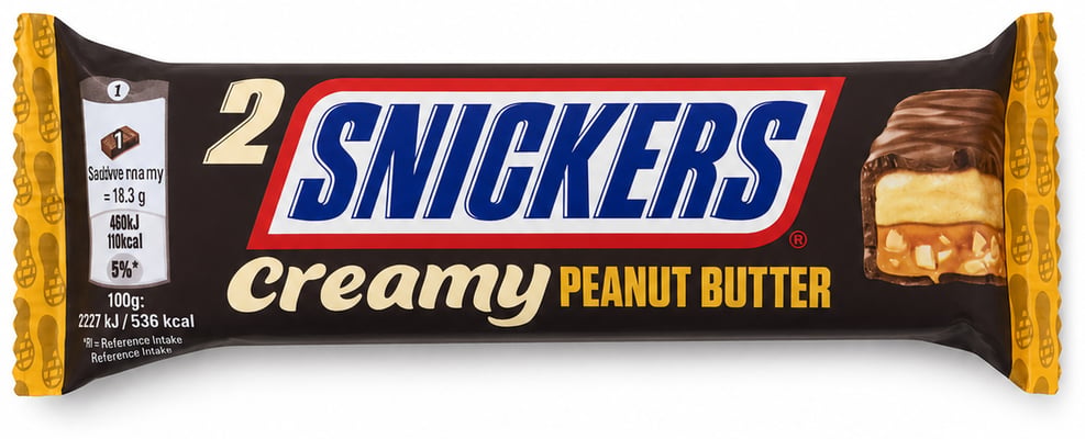 Snickers rjómalagað hnetusmjör 36,5 g