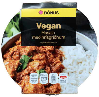 Bónus Vegan Masala með hrísgrjónum 410 g