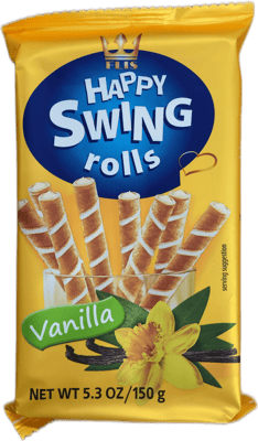 Flis Happy Swing rúllur með vanillu 150 g