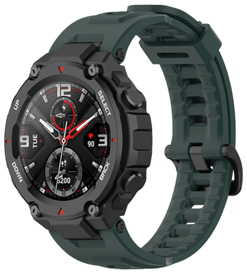 Amazfit T-Rex/T-Rex Pro - Dökkgræn sílíkon ól