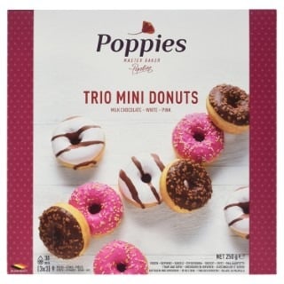 Poppies Trio mini kleinuhringir 9 stk.