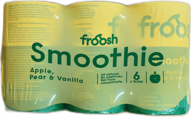 Froosh epla- og perusmoothie með vanillubragði 6 x 150 ml