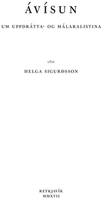 Ávísun um uppdrátta- og málaralistina