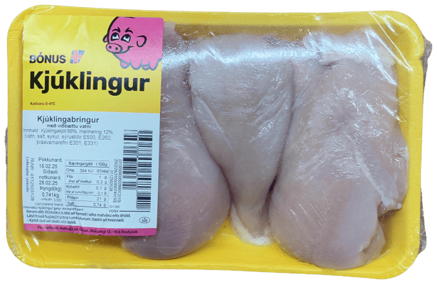 Bónus Kjúklingabringur með viðbættu vatni 741 g