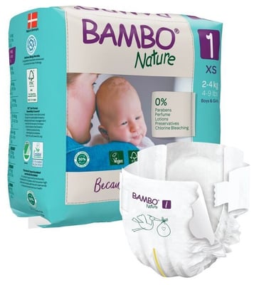 Bleiur Bambo Nature 1 (2-4kg), 22stk