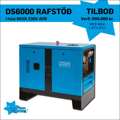 CGM Rafstöð í húsi 6KVA 230V AVR