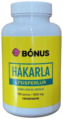 Bónus Hákarlalýsisperlur 500 mg 130 stk