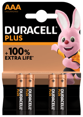 Duracell Plus AAA rafhlöður - 4stk