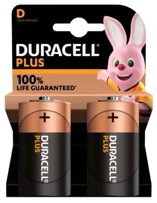 Duracell Rafhlöður - D 2 stk