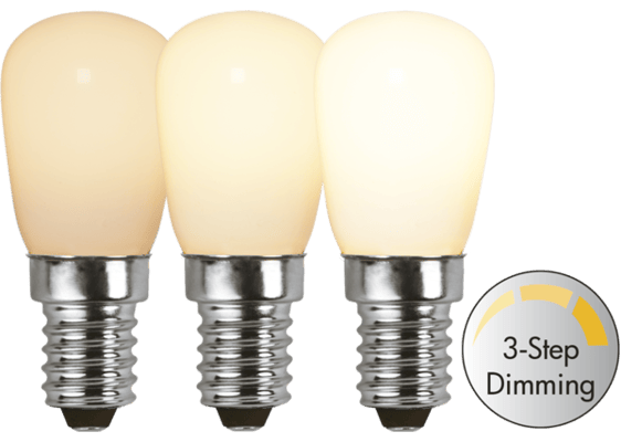 E14 2W 2700k 3-step Dim 150lm