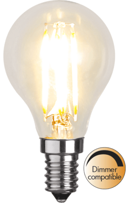 E14 kúla 4,2W LED 420Lm glær Dimma