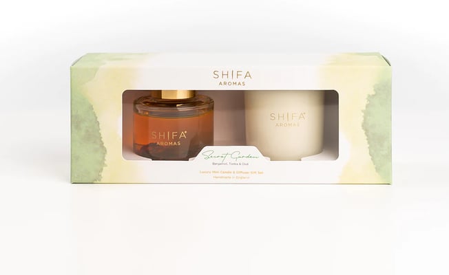 Shifa Aromas Secret Garden - Lúxus Ilmkerti & Ilmstangir gjafa sett