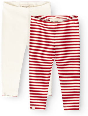 Jia leggings 2-pack – Red stripe