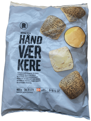 Rema 1000 handverks hveitibrauð með valmúafræjum 600 g