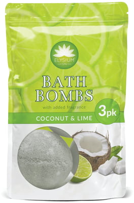 Elysium spa bað bombur coconut & lime 3 x 50 gr