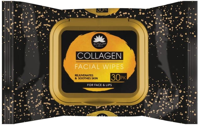 Elysium spa collagen blautþurrkur fyrir andlit 30 stk