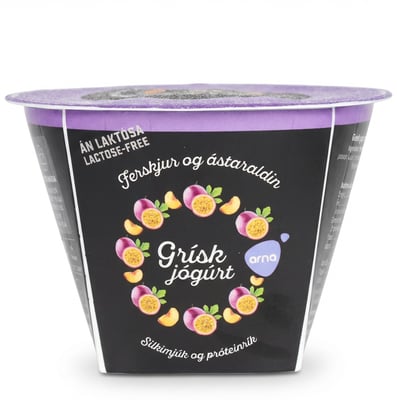 Arna Grískt Jógúrt ferskju og ástaraldin 200 gr