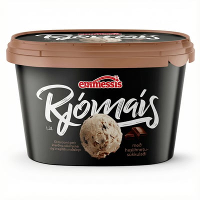 Emmessís Rjómaís heslihnetusúkkulaði 1,3 ltr