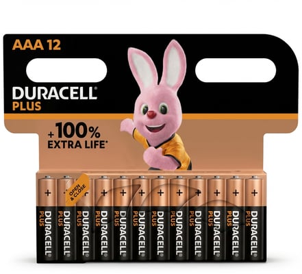 Duracell plús AAA 12 stk