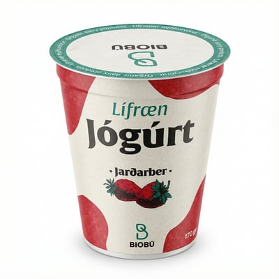 Biobú jógúrt jarðarber 170 gr