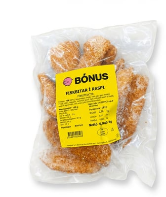 Bónus fiskibitar í raspi ca. 900 gr