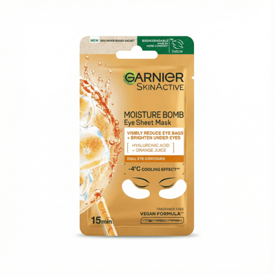 Garnier SkinActive Moisture Bomb augnmaski með hýalúrónsýru + appelsínusafa 6 g