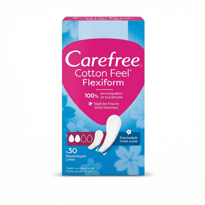 Carefree Cotton Feel Flexiform Fresh Scent nærbuxnainnlegg 30 stk