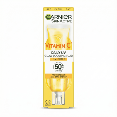 Garnier SkinActive C-vítamín daglegur UV ljómaaukandi vökvi ósýnilegur SPF 50+ 40 ml