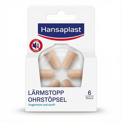 Hansaplast hávaðadempandi eyrnatappar 6 stk
