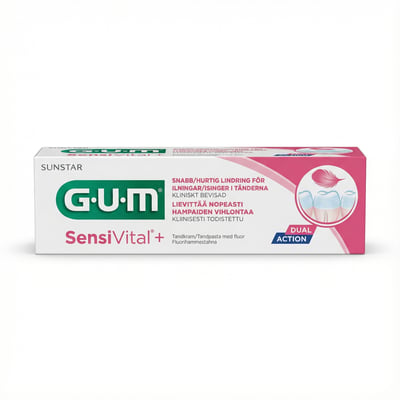GUM SensiVital+ tvívirkt tannkrem 75 ml
