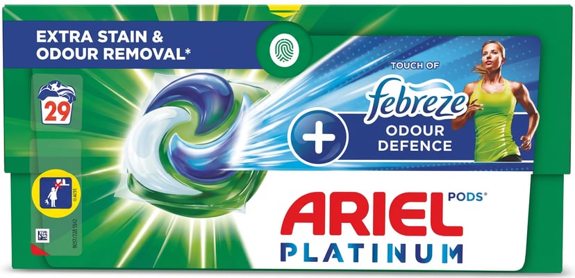 Ariel Platinum þvottahylki með Febreze-ilm, lyktarvörn, lífvirkt þvottaefni 620,6 g